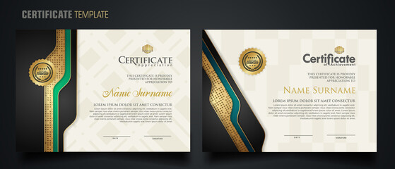 certificate template with Luxury realistic texture pattern,diploma and vector Luxury premium badges design. New Collections