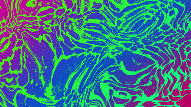 blue green abstract background with psychedelic style