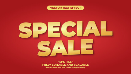 Special Sale Promo Banner with 3D Editable Text Effect
