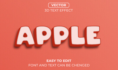 Apple editable 3d text effect style 