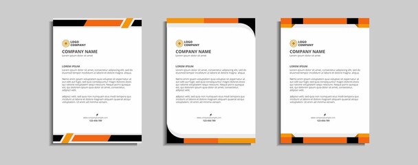 modern corporate letterhead template design