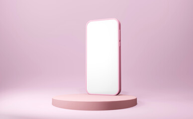 Smartphone mockup on isolate background, 3d render