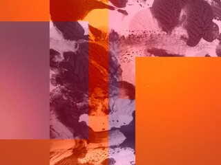 Trendy summer colour palette orange purple abstract geometric gradient  grunge shades decorative background texture