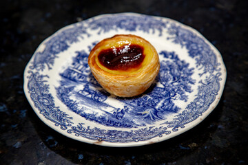 Isolated Typical Portuguese custard pies - 