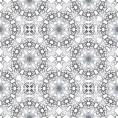 Poster Geometric seamless pattern, ornament, vector decorative texture. © khaladok