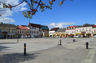 Rynek w Oświęcimiu, Małopolska, Polska/Main market in Oswiecim town, Lesser Poland, Poland - obrazy, fototapety, plakaty