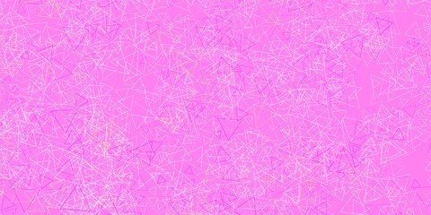 Light Pink, Yellow vector background with triangles.
