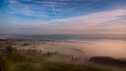 Matin brumeux sur la valllée