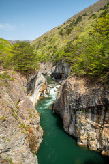 新緑の龍王峡（栃木県日光市）