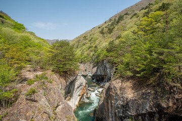 新緑の龍王峡（栃木県日光市）