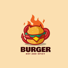 Hot Burger Logo Template