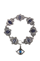 Metal hamsa for blessing isolated on white background