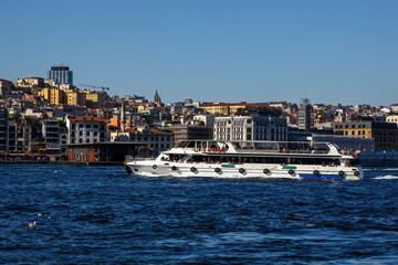 The ferry in Istanbul, Bosphorus transport.