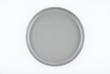 A ceramic western steak plate on a white background