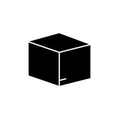 Box icon. solid icon style. suitable for packaging icon. simple design editable. Design template vector