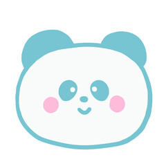 かわいいパンダ　顔　手描き