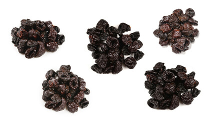 Dried plum isolated on white background