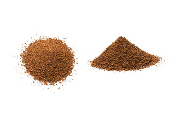 Instant coffee isolated on white background.