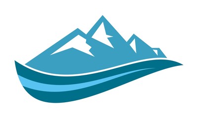 mountain and water wave vector