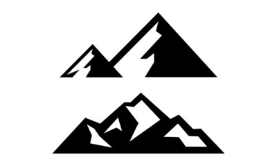 silhouette mountain vector logo