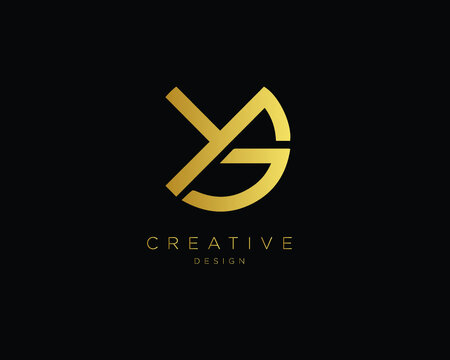 Creative Minimal Letter YG Logo Design | Unique YG Monogram