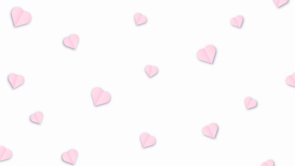Valentine s paper confetti pink or purple hearts flying in the isolated white background. Pink or purple sign symbols of love border for Happy Mother s Day or romantic banner greeting card design