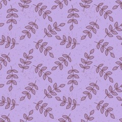 Floral seamless leaves branches pattern for fabrics and packaging and gifts and linens and kids and wrapping paper