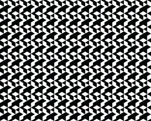 Seamless of monochrome polygonal, black and white patterns
