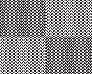 Black and white rhombus, seamless pattern illustration