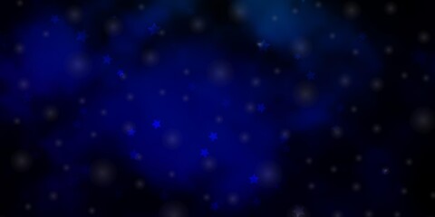 Dark Blue, Green vector template with neon stars.