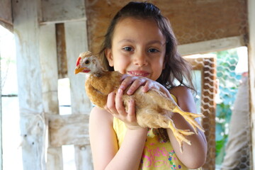 little girl's love of animals