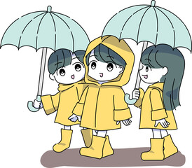 梅雨の子どもたち
