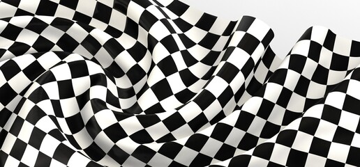 Obraz premium Finish flag isolated on white background. 3D