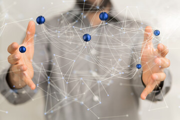 conference Digital Network and data concept 3d