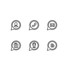 Communication and Contact icons for Resumes, business card, mobile apps, websites and other digital or printed media