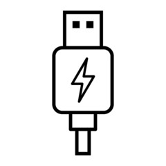 USB plug cable icon technology, connect device sign, electronic portable symbol ,vector illustration media