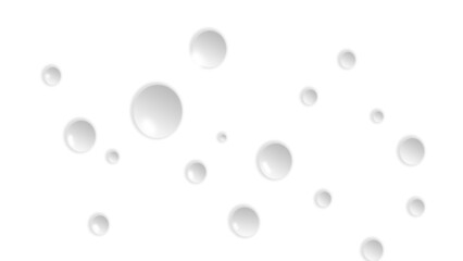 Clear water droplets on white abstract surface, graphics for cover backgrounds, design illustrations and other artwork.