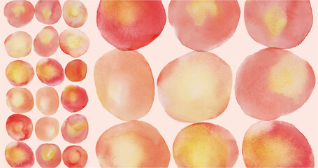 Watercolor red dots background