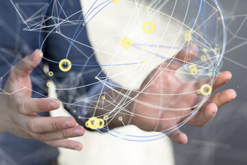 conference Digital Network and data concept 3d