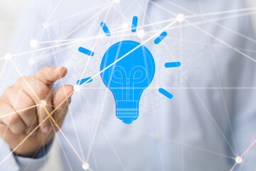 Neural network 3D illustration. Big data and cybersecurity