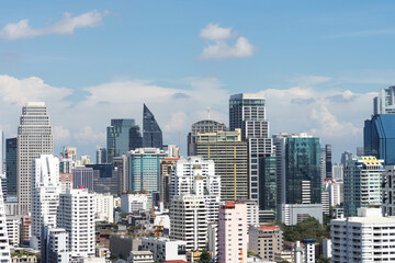 Fototapeta na wymiar Bangkok city skyline in the morning, Thailand