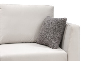 Sofa isolated on white background. Including clipping path. Fragment