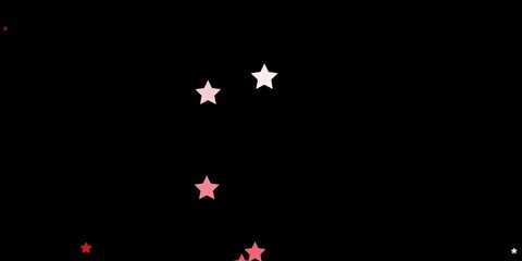 Dark Red vector texture with beautiful stars.