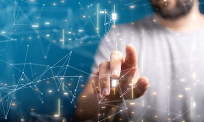 sphere network structure - abstract design connection design