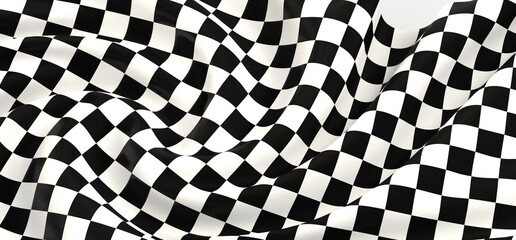 Obraz premium Finish flag isolated on white background. 3D