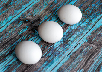 eggs on wooden table