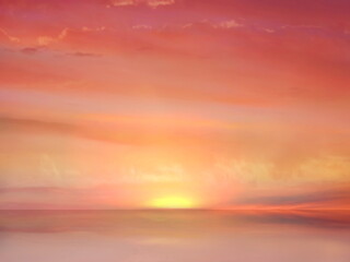 gold  red pink yellow sunset on dramatic skyat sea sunbeam  nature landscape seascape weather forecast 