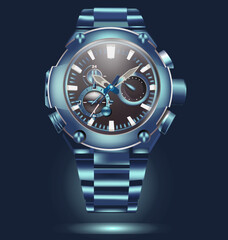 Gradient Wrist watch vector