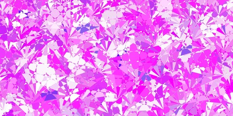Fototapeta na wymiar Light Purple vector template with triangle shapes.