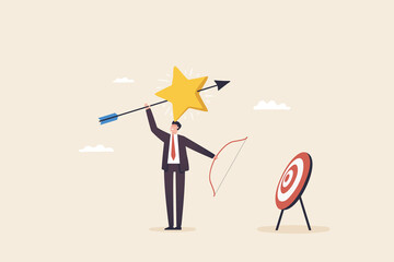 Leader Successful, The success of achieving the planned goals. Business precision as leader goal achievement..A leader or expert in precision archery.